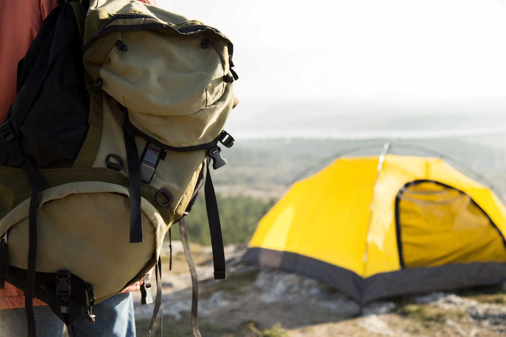 Backpack and Camping Tent